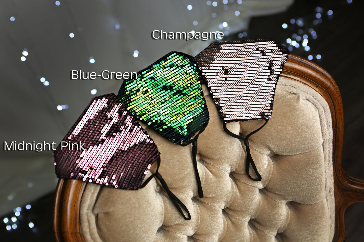 Sequin Face Mask, Pretty Sparkly Mask Face Cover! BUY 3 GET 1 FREE