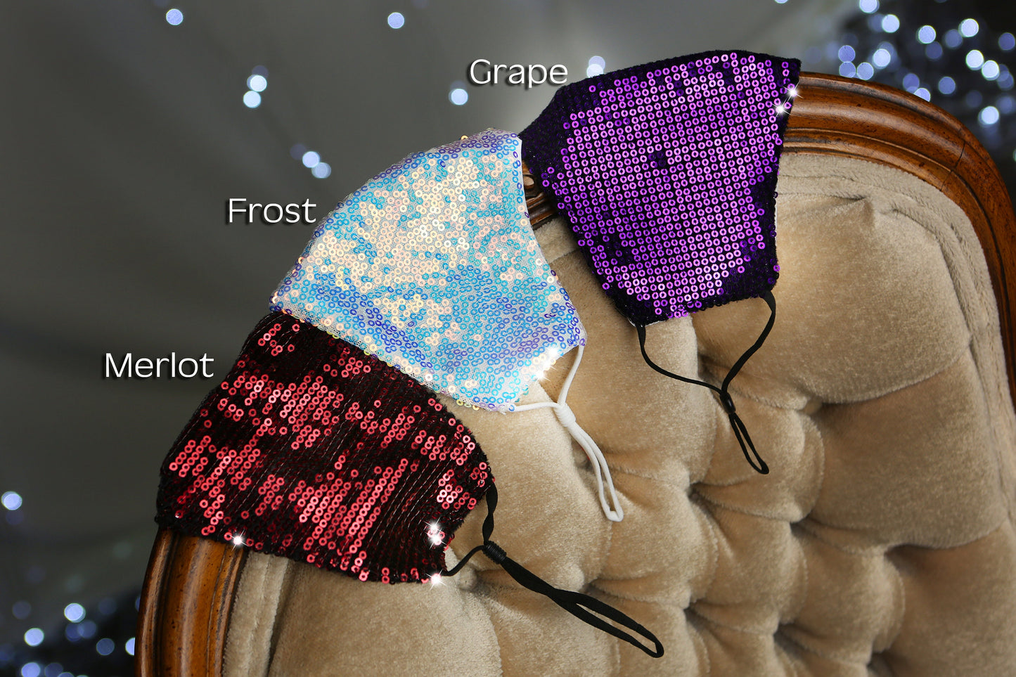 Sequin Face Mask, Pretty Sparkly Mask Face Cover! BUY 3 GET 1 FREE