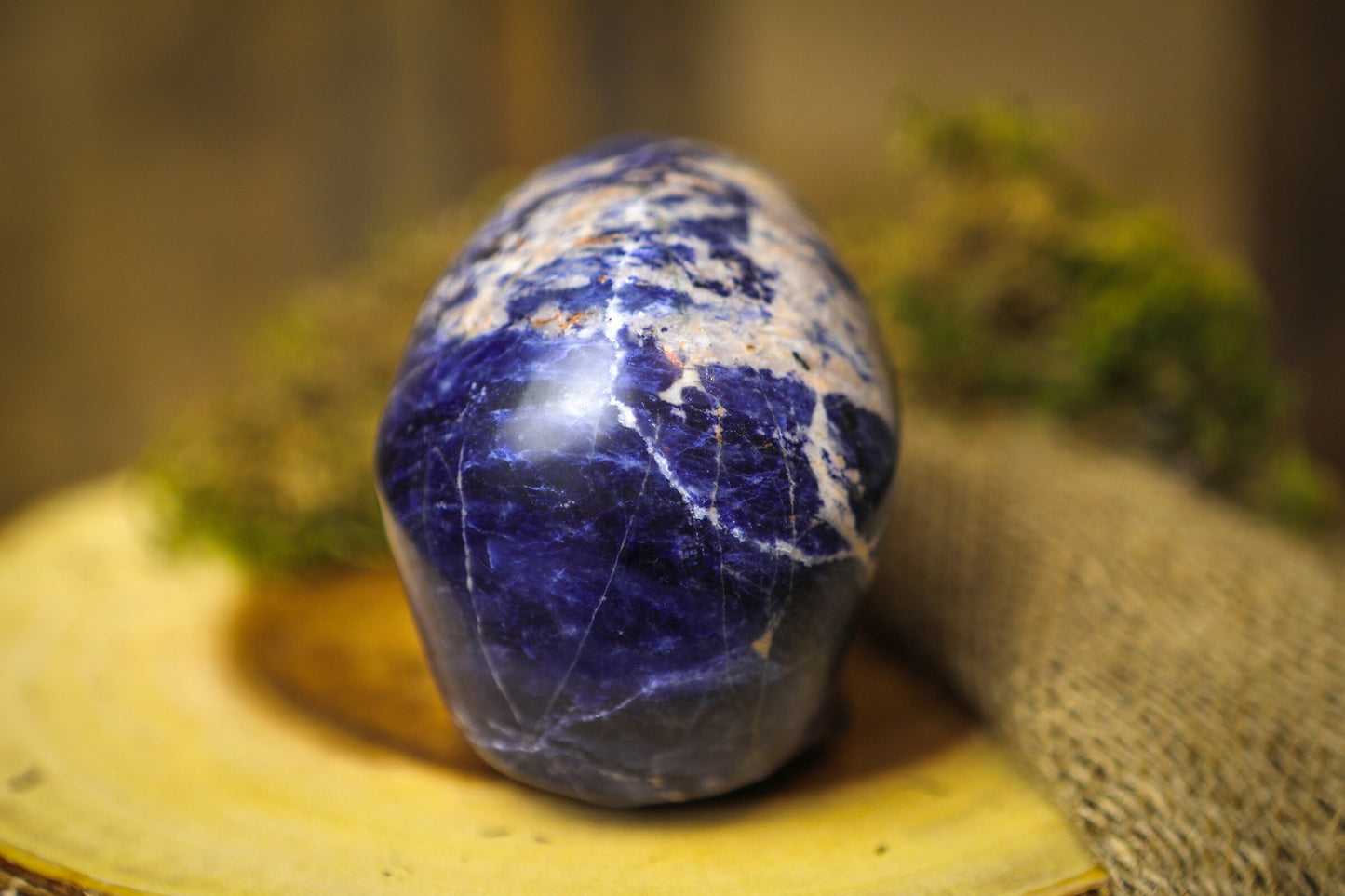 Sodalite Polished Carved Genuine Gemstone Crystal Skull