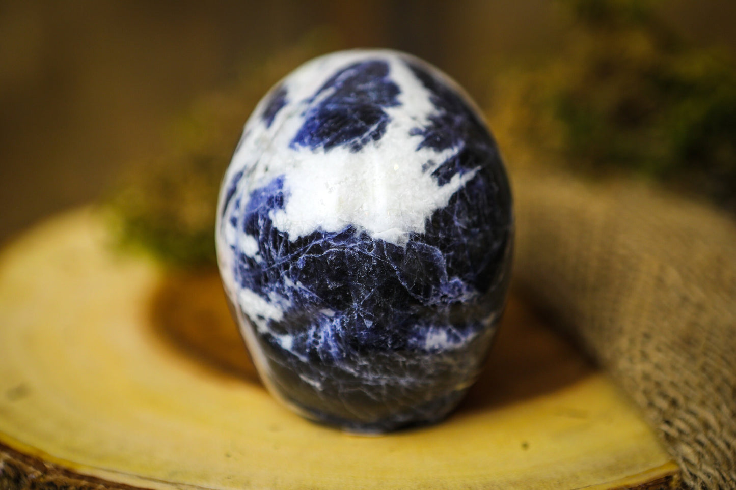 Sodalite Polished Carved Genuine Gemstone Crystal Skull