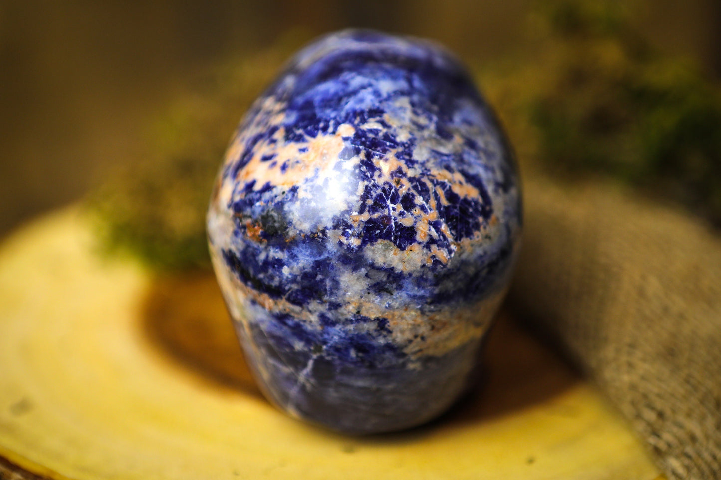 Sodalite Polished Carved Genuine Gemstone Crystal Skull