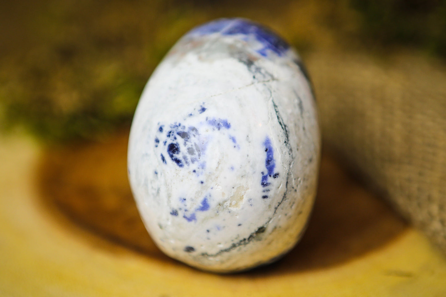 Sodalite Polished Carved Genuine Gemstone Crystal Skull