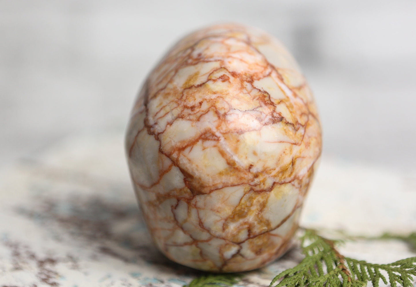 Red Vein Jasper Skull Gemstone Polished Carved Genuine Crystal