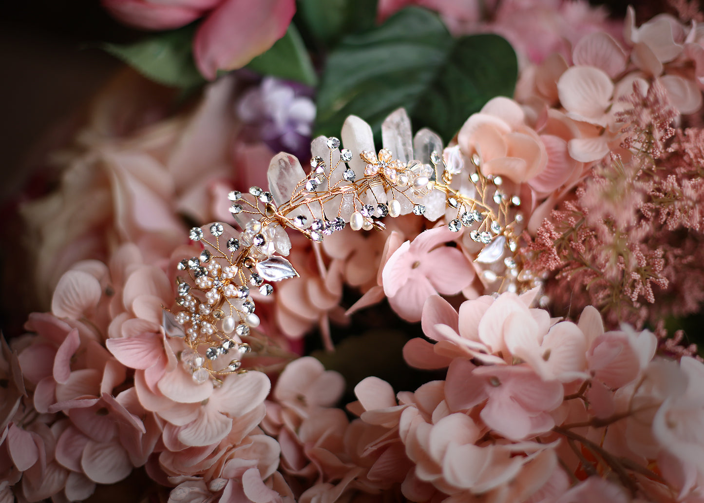 Genuine Clear Quartz Crown/Tiara