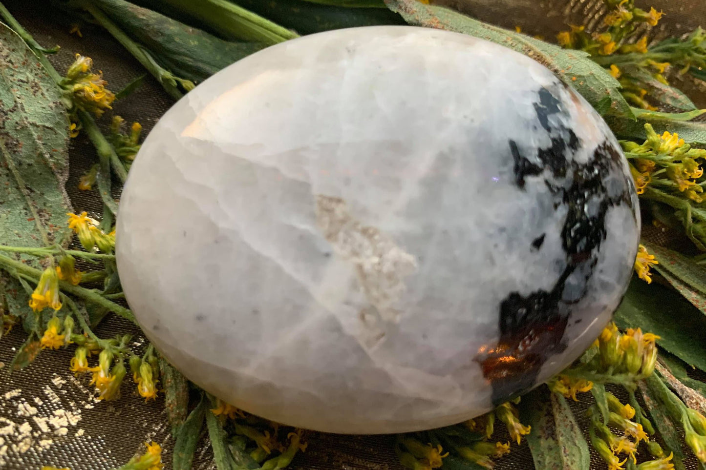 Rainbow Moonstone Palms Crystal Palmstone Intuition Stone