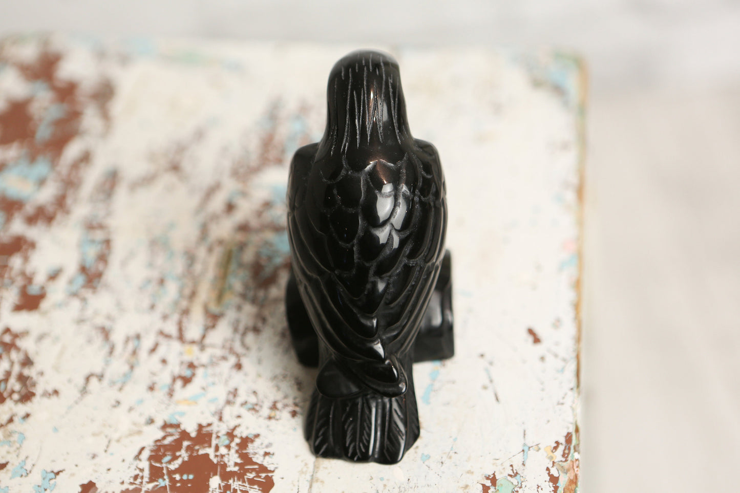 Gemstone Obsidian Raven