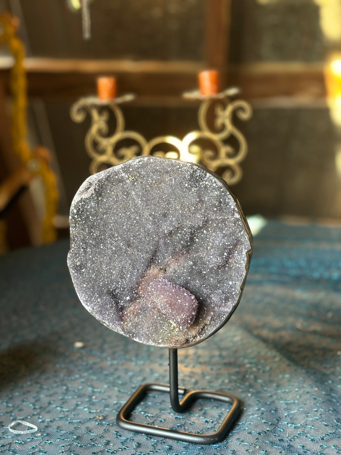 Druzy Amethyst Display Geode