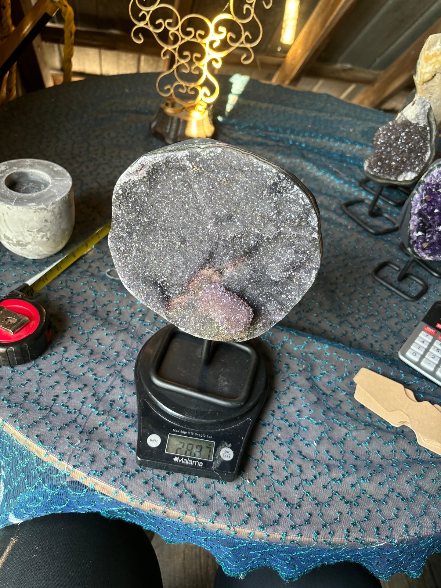 Druzy Amethyst Display Geode