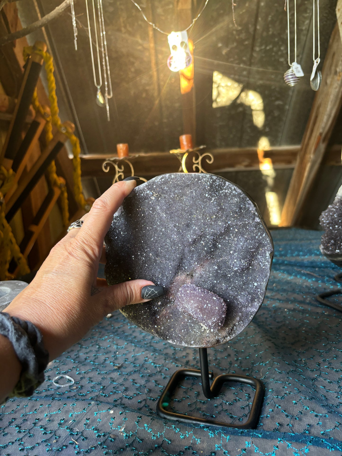 Druzy Amethyst Display Geode