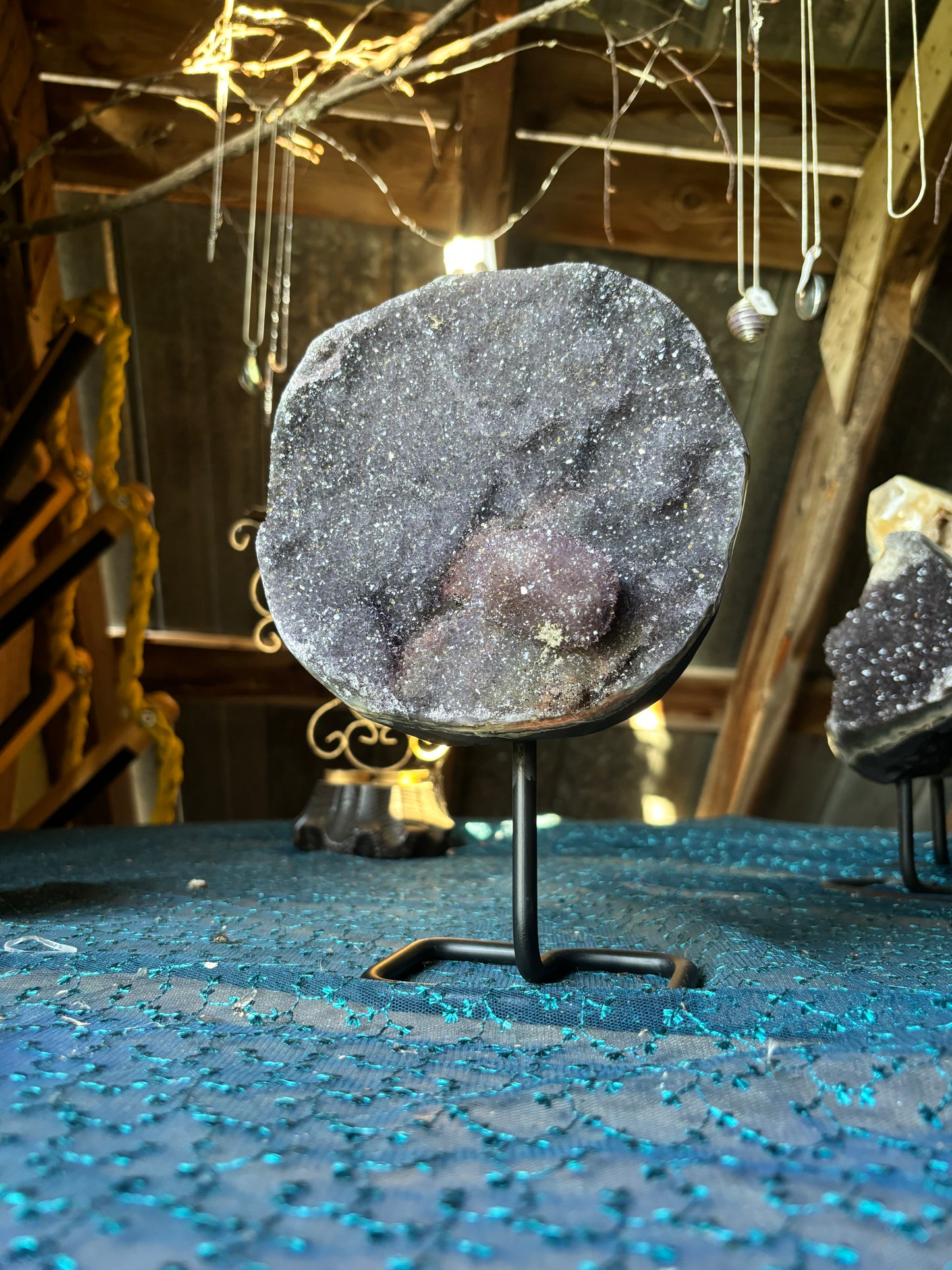 Druzy Amethyst Display Geode