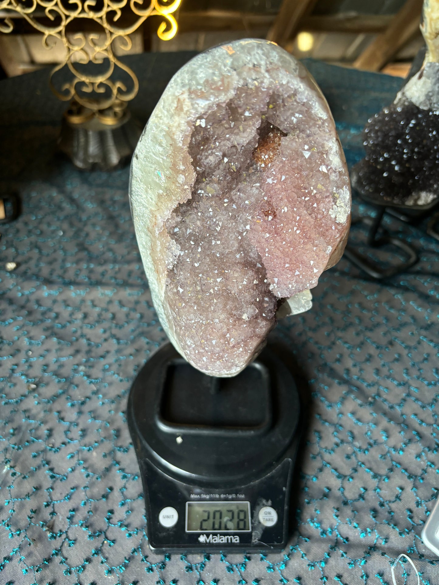 Pink Amethyst Display Geode