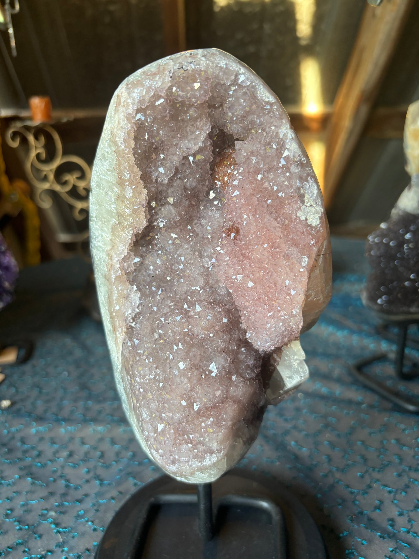 Pink Amethyst Display Geode