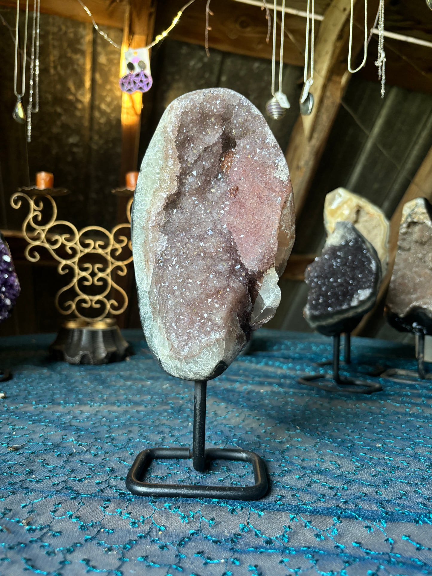 Pink Amethyst Display Geode