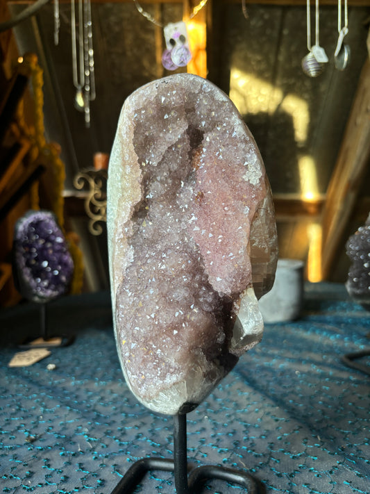 Pink Amethyst Display Geode