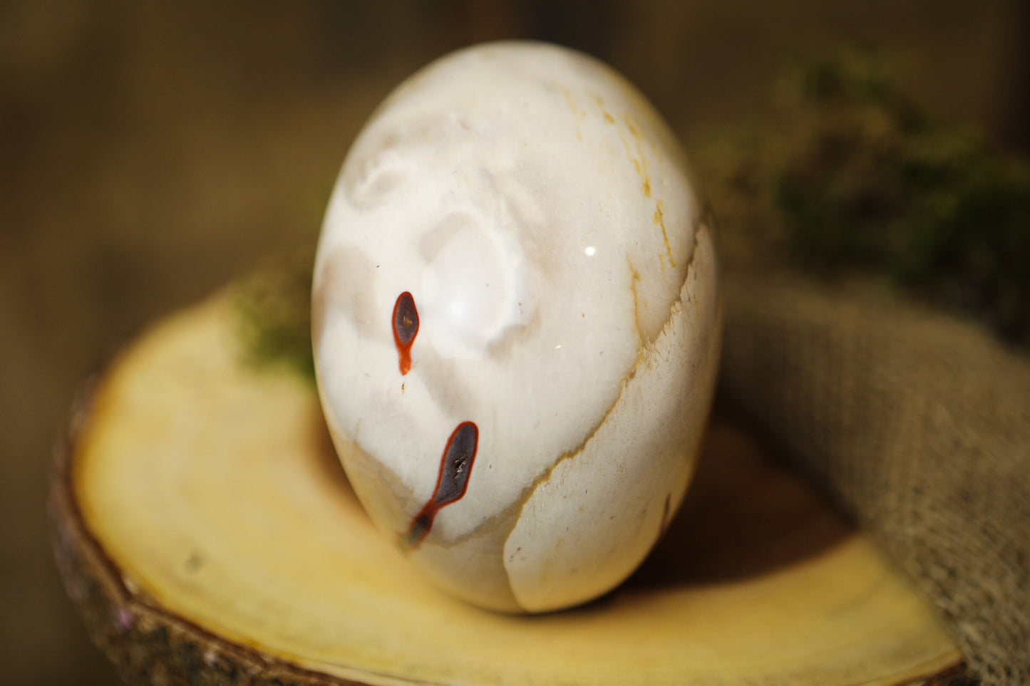 Large Skull Gemstone Polished Carved Mookaite Genuine Crystal Skull