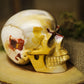 Large Skull Gemstone Polished Carved Mookaite Genuine Crystal Skull