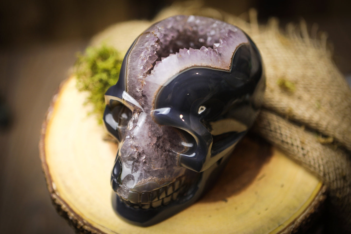GORGEOUS Large Gemstone Crystal Amethyst Skull