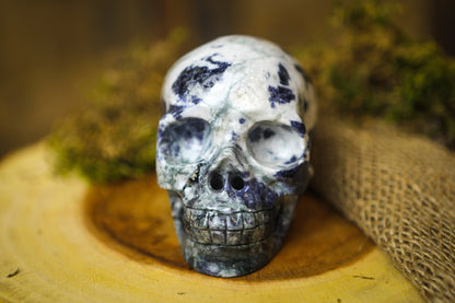 Sodalite Polished Carved Genuine Gemstone Crystal Skull