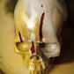 Large Skull Gemstone Polished Carved Mookaite Genuine Crystal Skull