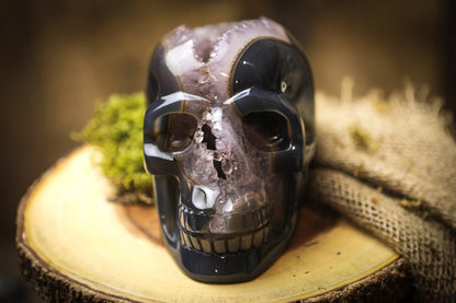 GORGEOUS Large Gemstone Crystal Amethyst Skull