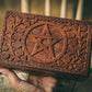 Wooden Hand Carved Box with Pentacle Altar Tools Witchy Storage