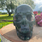 Rainbow Flourite Skull LARGE Polished Carved Genuine Gemstone Crystal