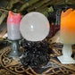Large Lotus Sphere Stands Goth Black Victorian  Crystal Ball Holder