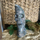 Llanite Rhyolite Moon Skull Polished Carved Genuine  Crystal Gemstone
