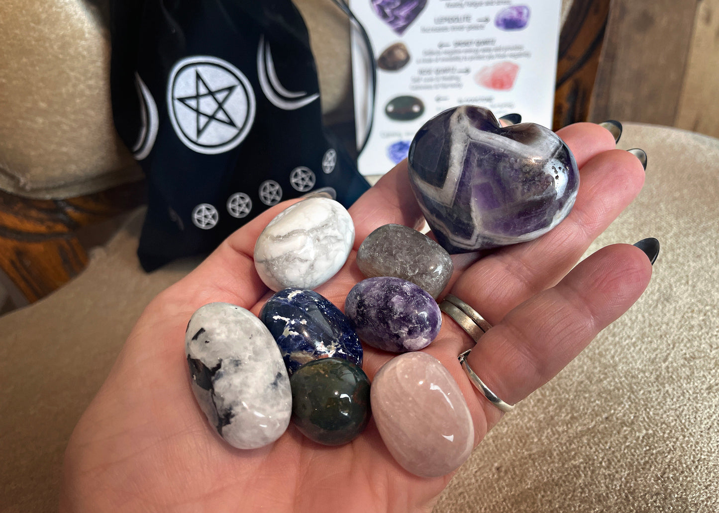Anxiety & Calming Gemstone Gift Set of Eight