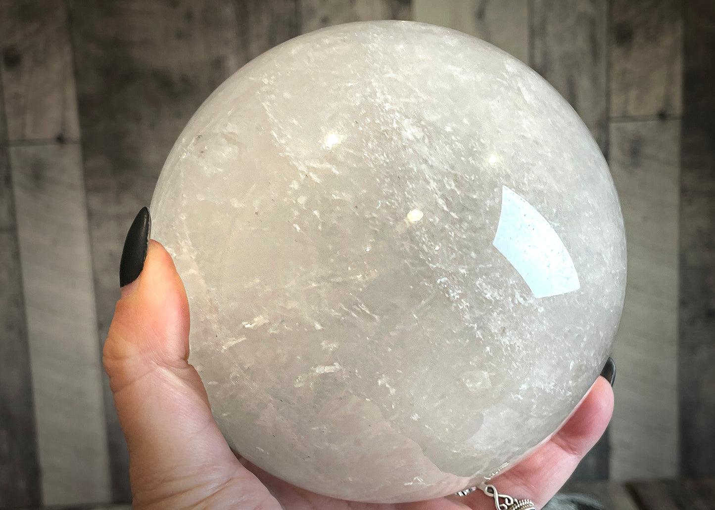 Large Crystal Quartz Ball Scrying Divination Gazing Sphere