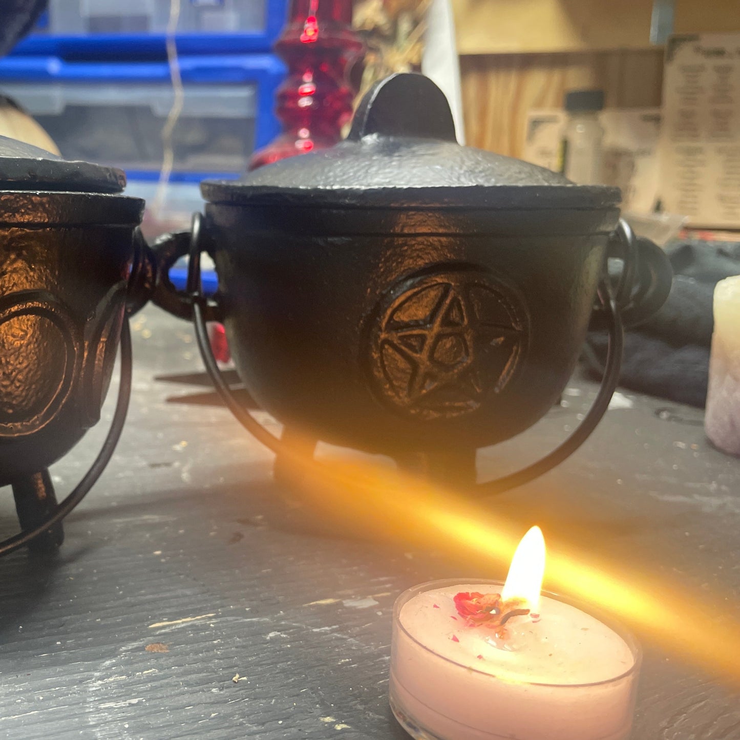 Pentacle Cauldron | Medium Sized | Cast Iron