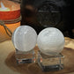 Selenite Sphere with Stand