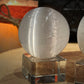 Selenite Sphere with Stand