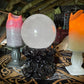 Large Lotus Crystal Sphere Stand