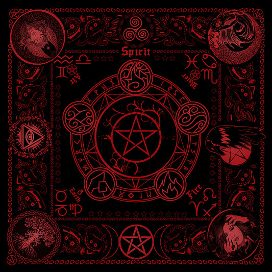 Black & Red Witchcraft Bandana