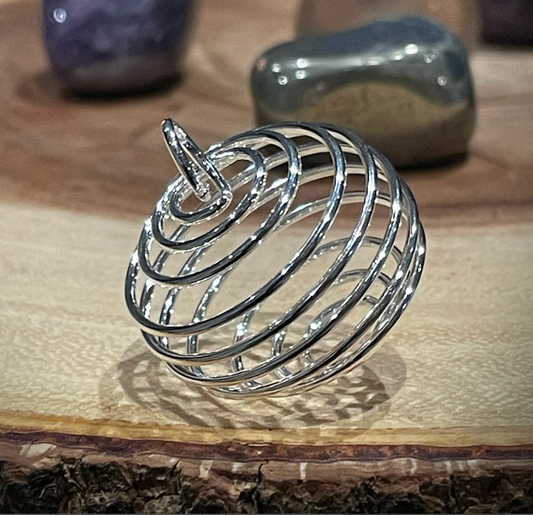 Silver Plated Gemstone Cage