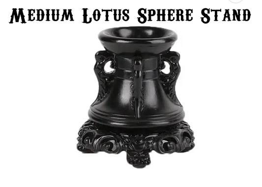 Medium Lotus Crystal Sphere Stand