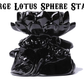 Large Lotus Crystal Sphere Stand
