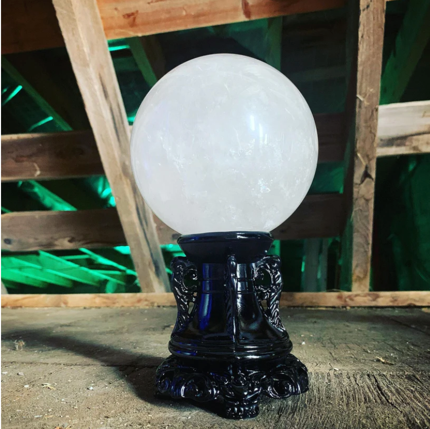 Medium Lotus Crystal Sphere Stand