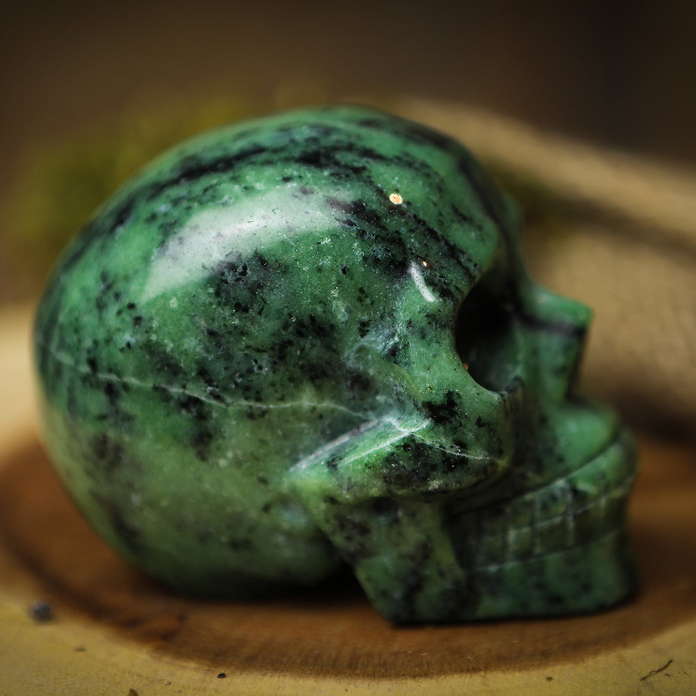 Large Ruby Zoisite Crystal Skull