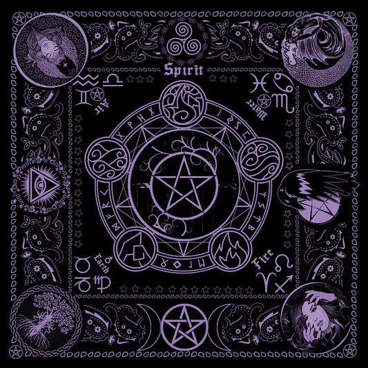 Black & Purple Witchcraft Bandana