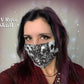 Skull Adult Face Mask 2-Layer 100% cotton with filter pocket