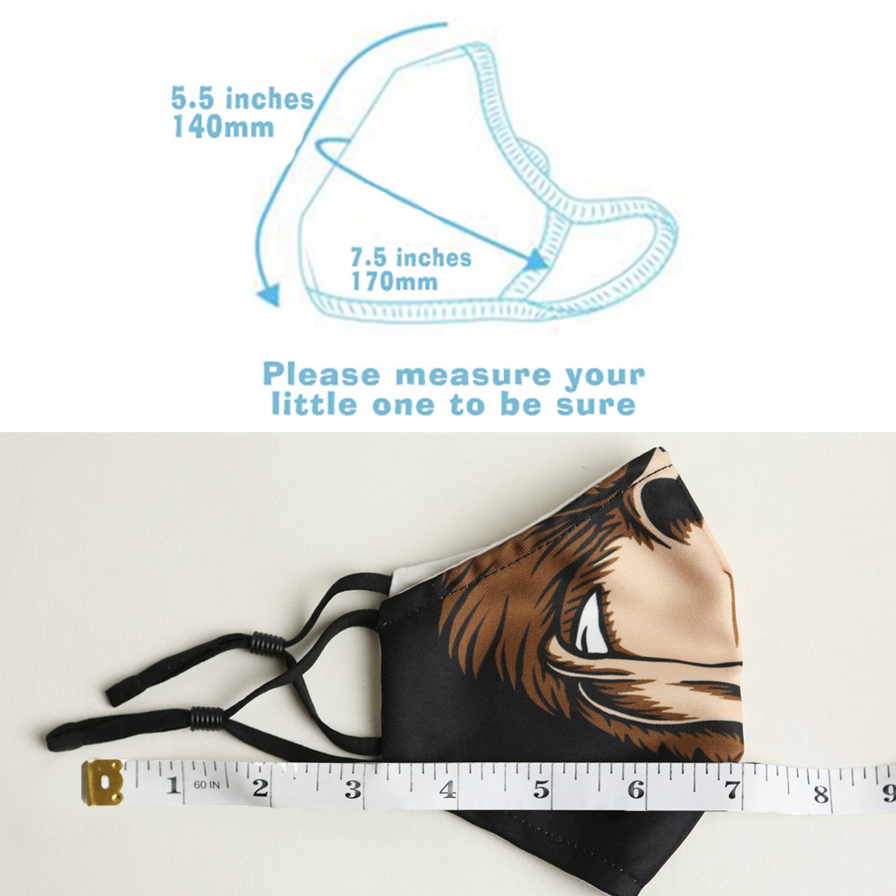 Kids Puppy Face Mask