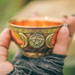 Small Copper Bowl - 3 inch Triple Moon Detail Altar Tool