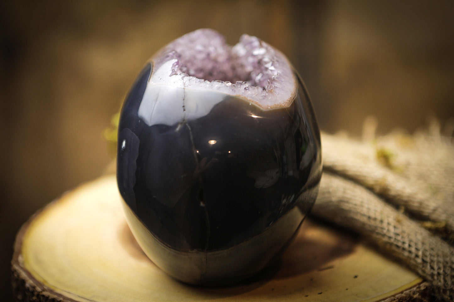 Large Amethyst Geode Crystal Skull