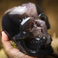 Large Amethyst Geode Crystal Skull