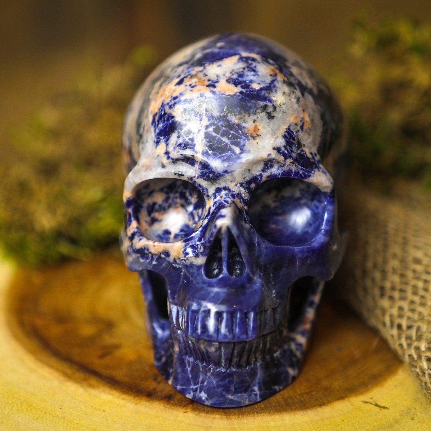 Large Sodalite Crystal Skull