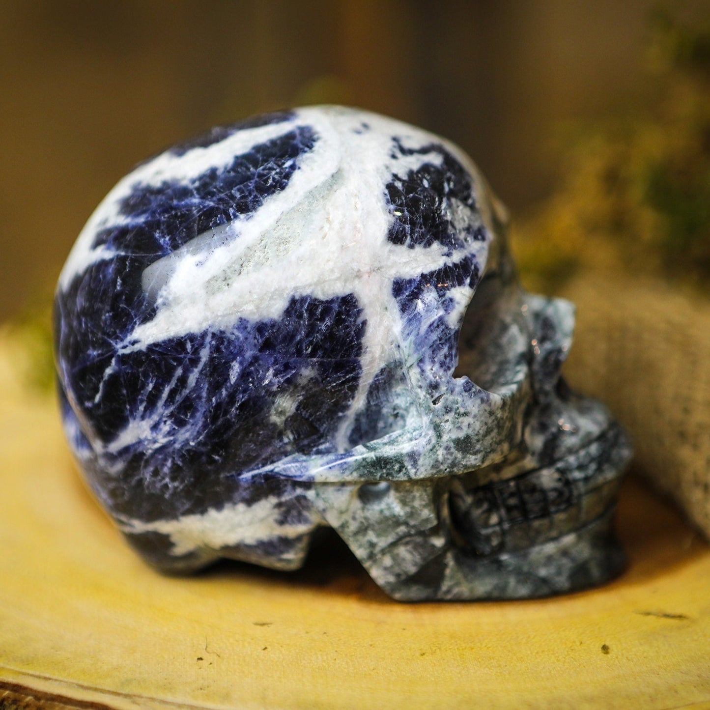 Large Sodalite Crystal Skull