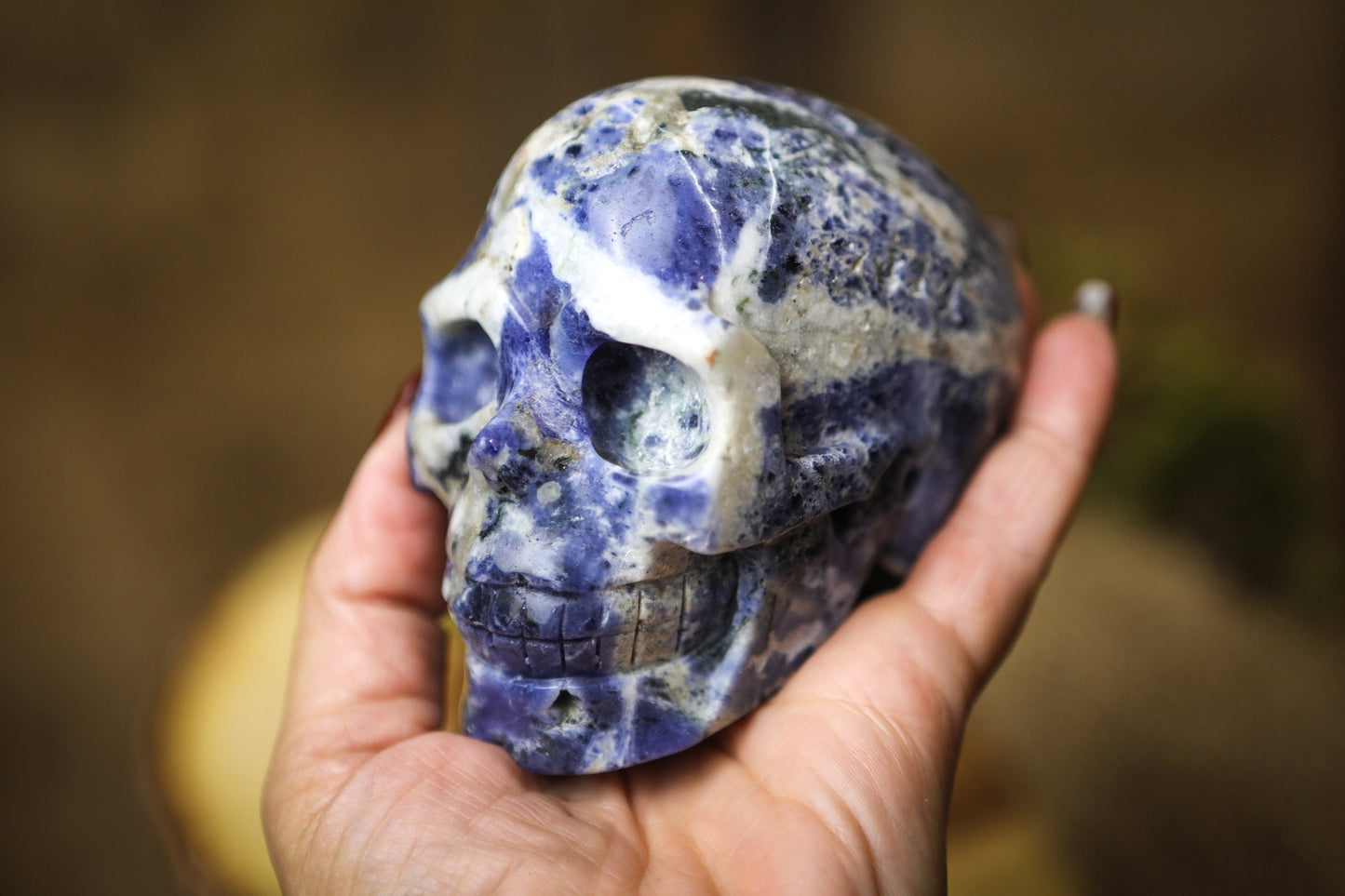 Large Sodalite Crystal Skull