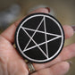 Pentacle or Pentagram Patch skeleton on the Moon Death Moth